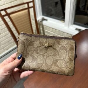 Coach monogram Wristlet